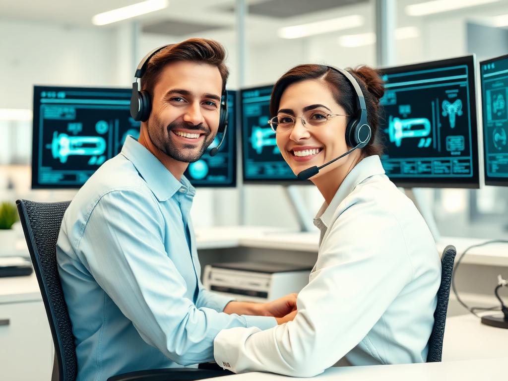 Yousaf Two technical support team ready to take service requests